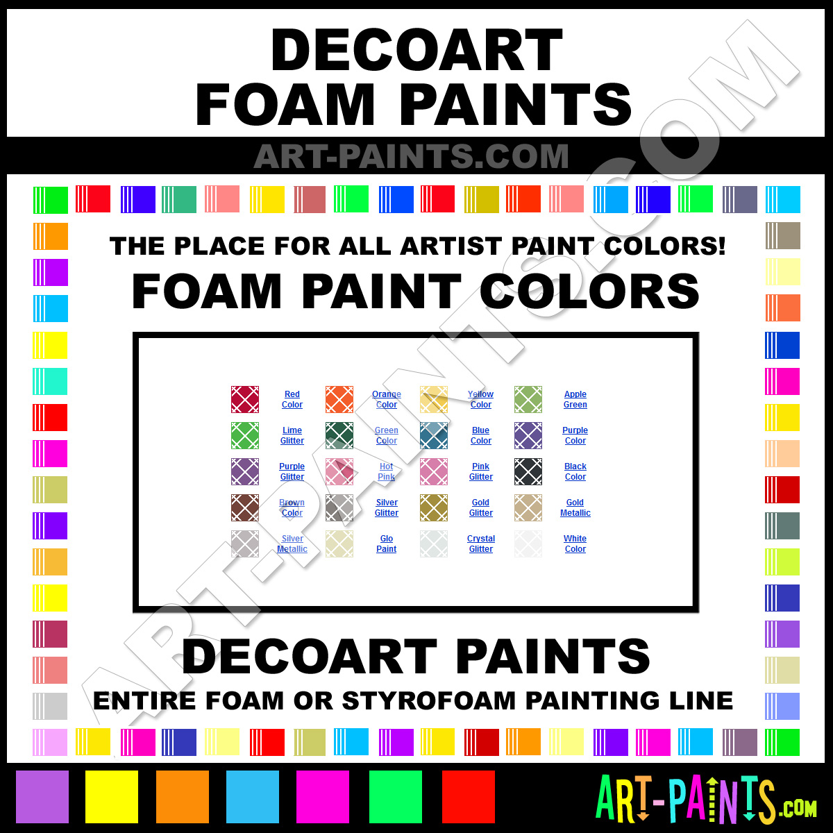 Pink Glitter Foam Foam and Styrofoam Paints FPG025 Pink Glitter