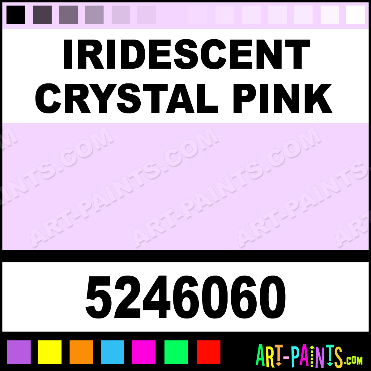 Iridescent Crystal Pink Dry PermEnamel Stained Glass Window Paints