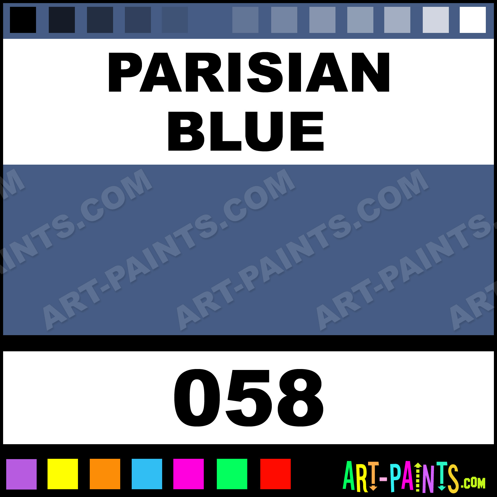 Parisian Blue Decorlack Stained Glass and Window Paints, Inks and