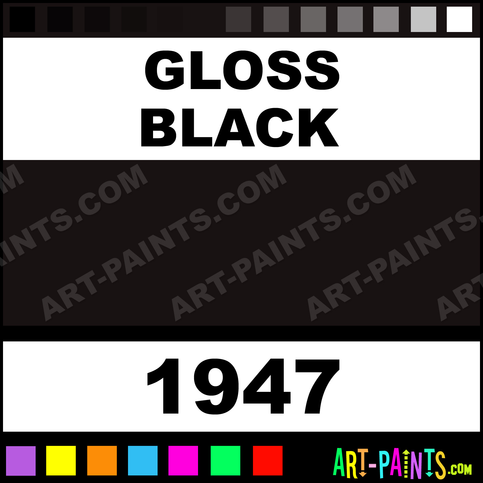Gloss Black American FS Stained Glass and Window Paints, Inks and