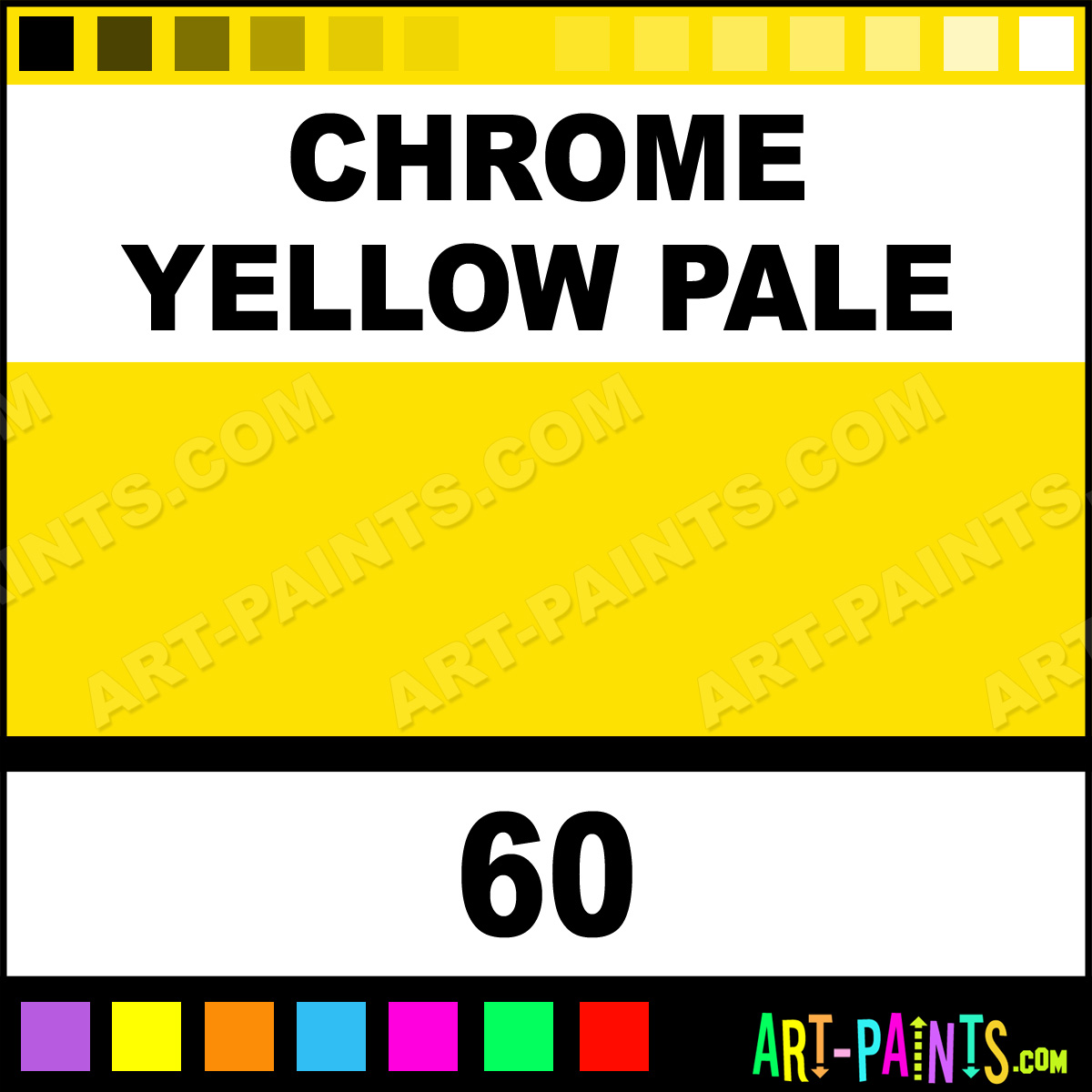 Chrome Yellow Pale Concentrated Designers Gouache Paints 60 Chrome