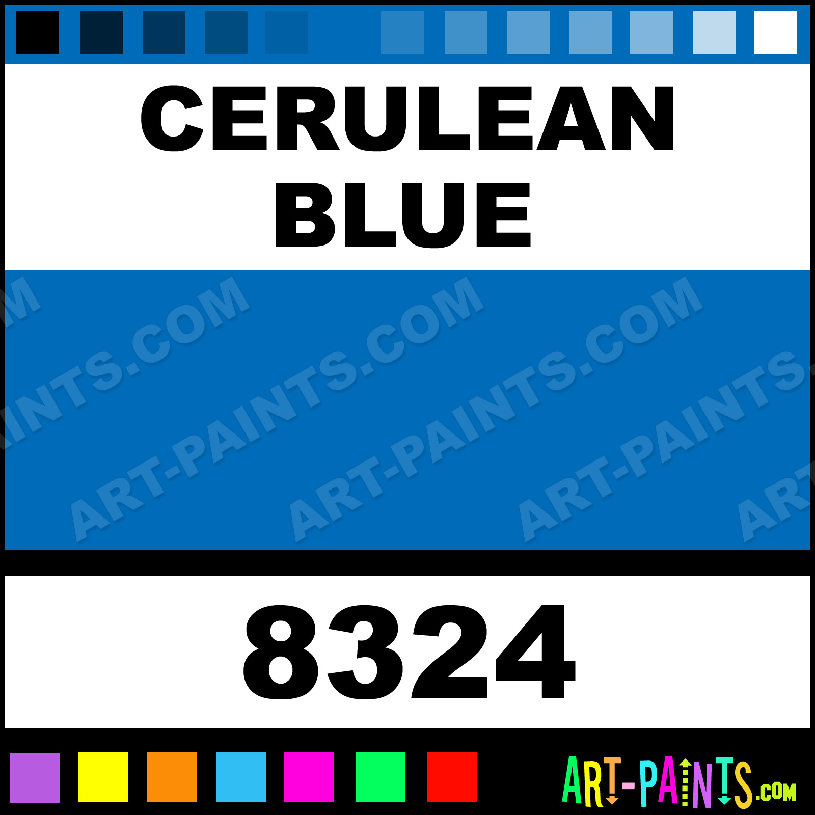 Cerulean Blue Artist 24 Set Gouache Paints - 8324 - Cerulean
