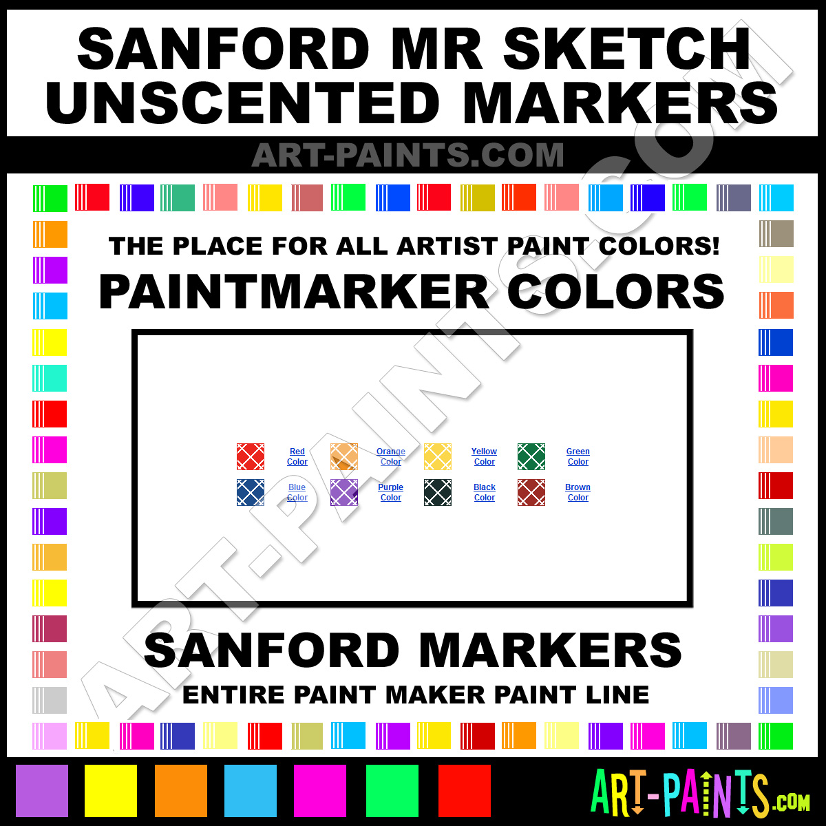 Sanford Mr. Sketch Watercolor Markers Unscented Assorted Colors