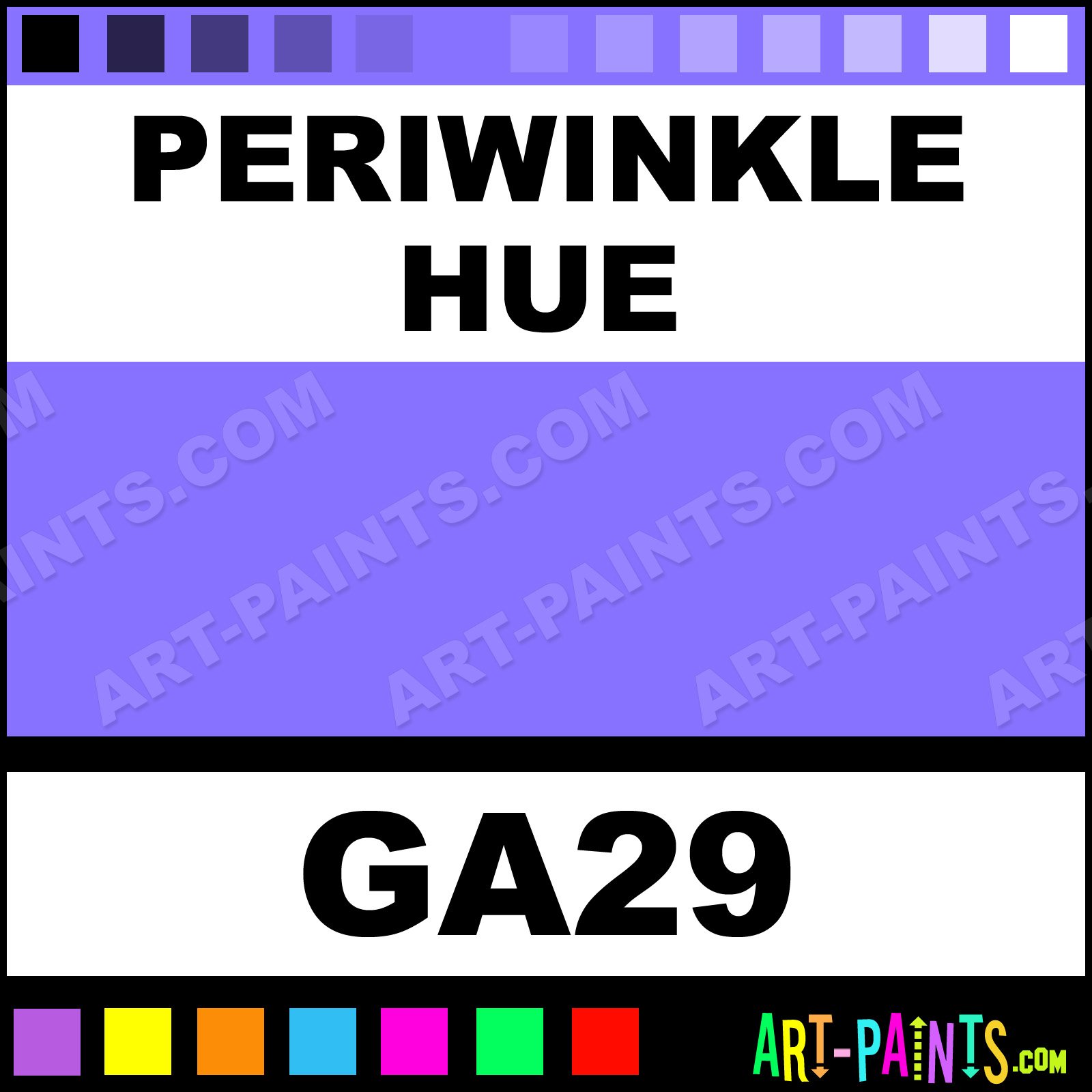 Periwinkle Color Chart