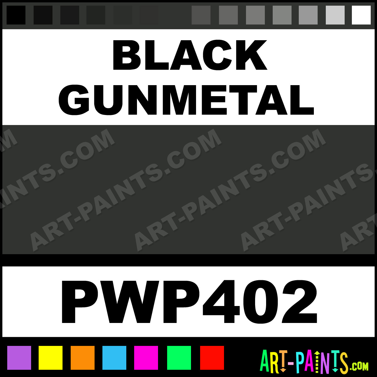 Black Gunmetal Candy Metal Paints and Metallic Paints PWP402 Black