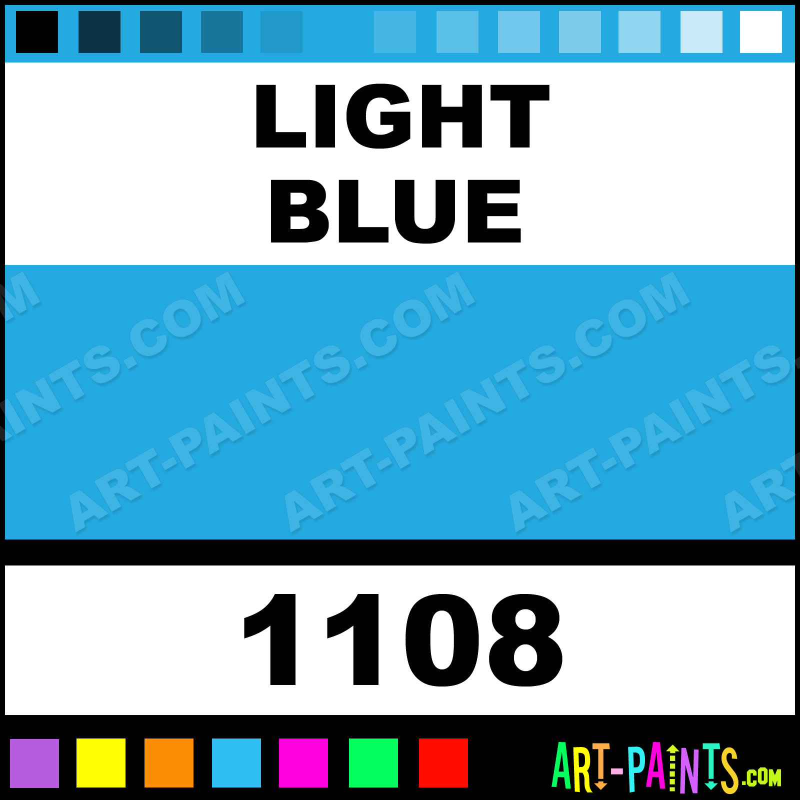Testors 1108 Gloss Light Blue Enamel 1/4 oz Paint Bottle