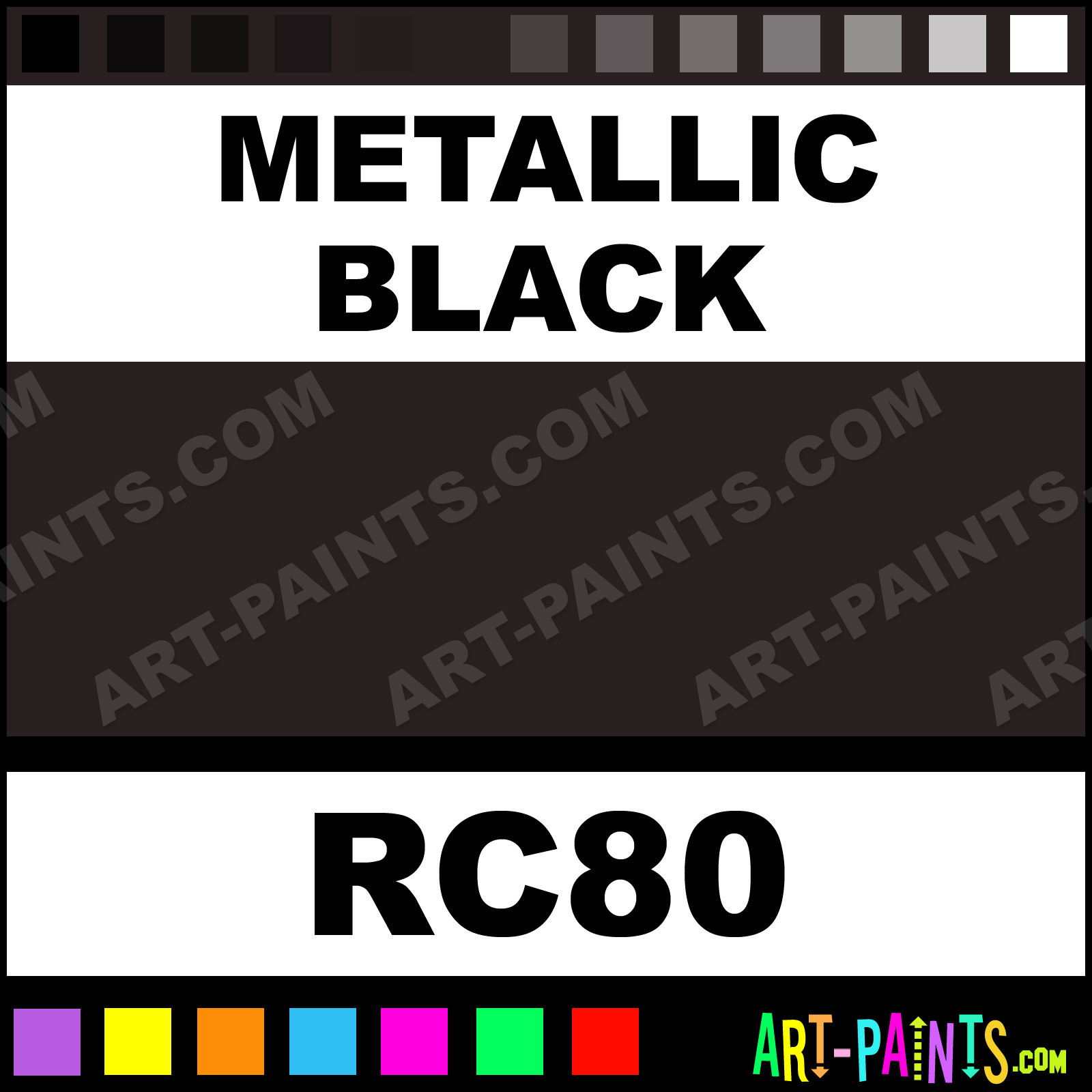 Metallic Black Model Metal Paints and Metallic Paints RC80 Metallic