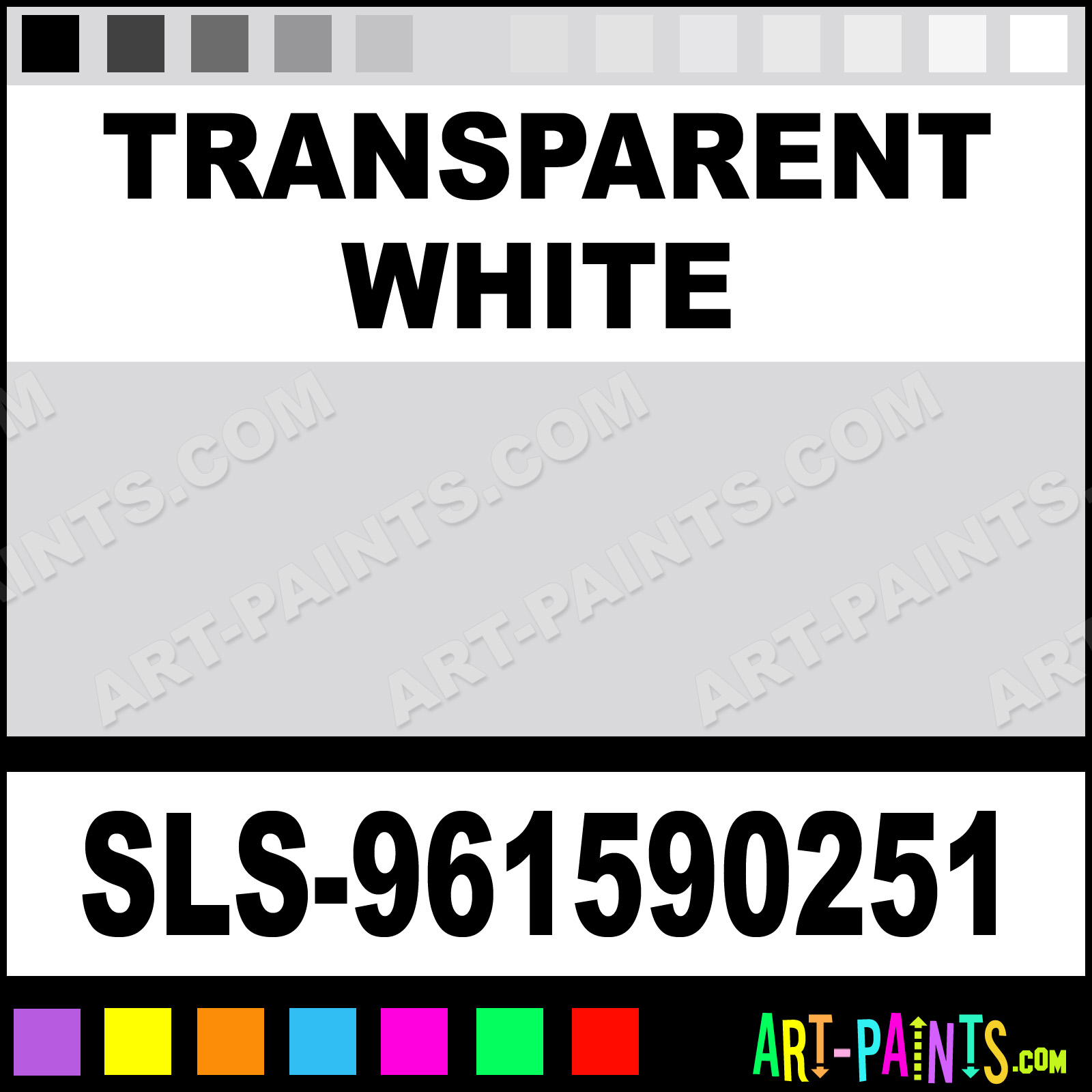 Transparent White H20 6 Set Oil Paints SLS961590251 Transparent