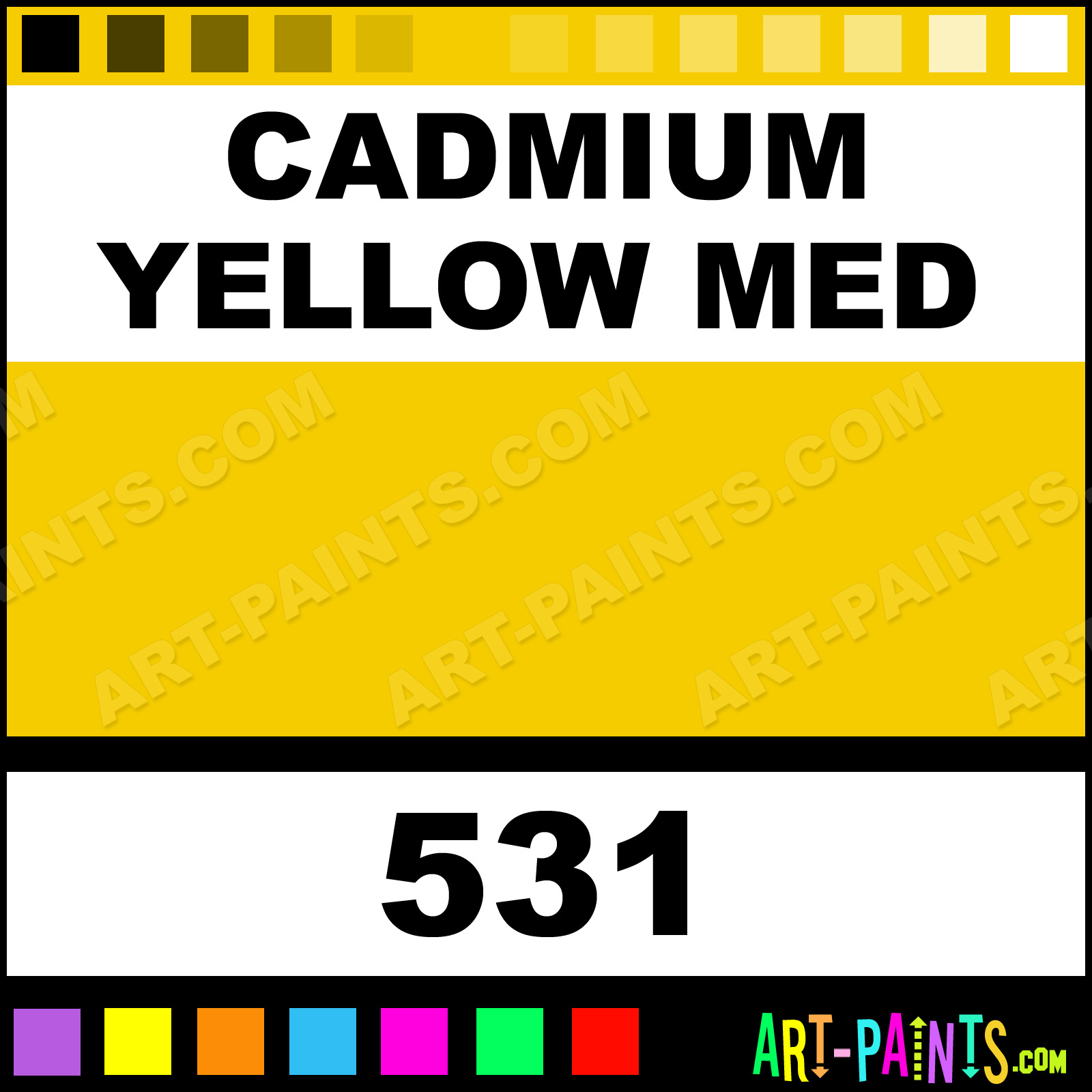 Cadmium Yellow Med Colors Oil Paints 531 Cadmium Yellow Med Paint