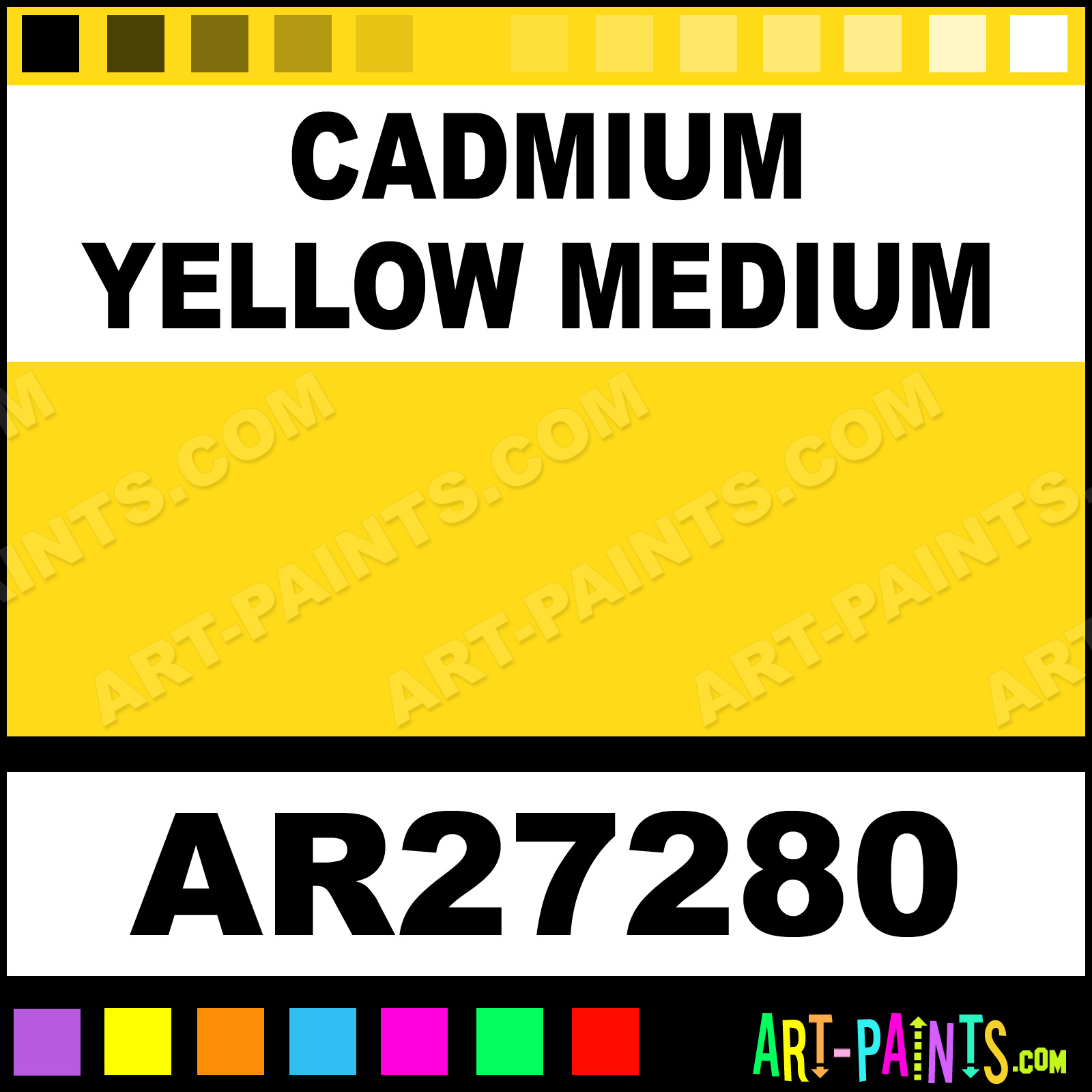 Cadmium Yellow Medium Archival Oil Paints AR27280 Cadmium Yellow Medium Paint, Cadmium