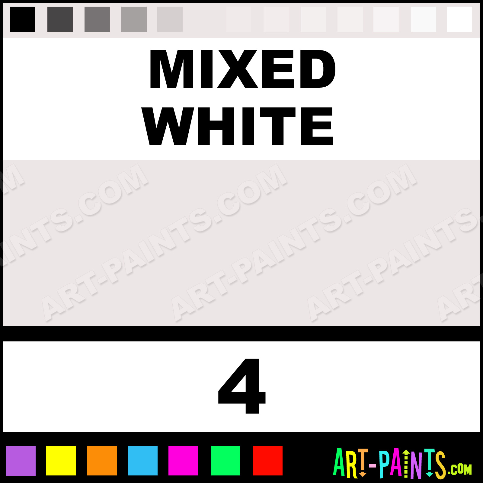 Mixed White Mir Oil Paints 4 Mixed White Paint, Mixed White Color