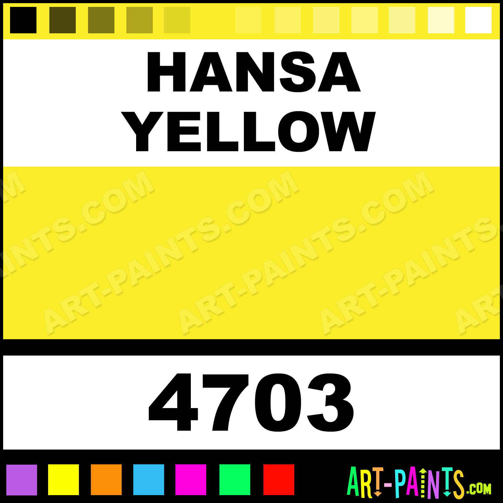 Hansa Yellow Artists Oil Paints 4703 Hansa Yellow Paint, Hansa