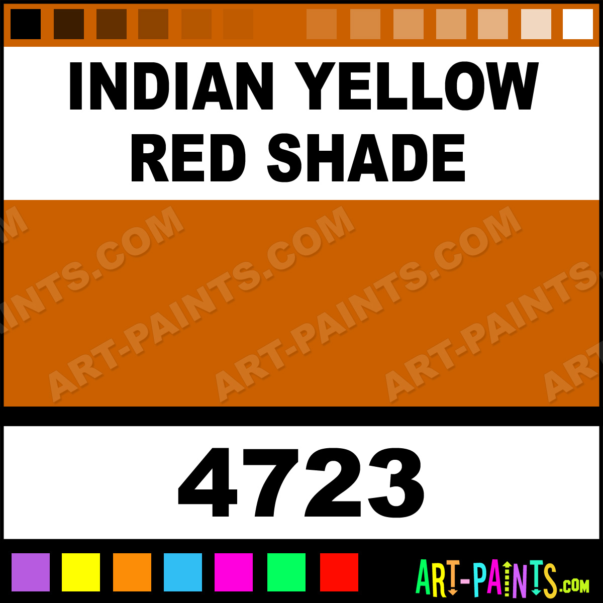 Indian Yellow Red Shade Artists Oil Paints 4723 Indian Yellow Red