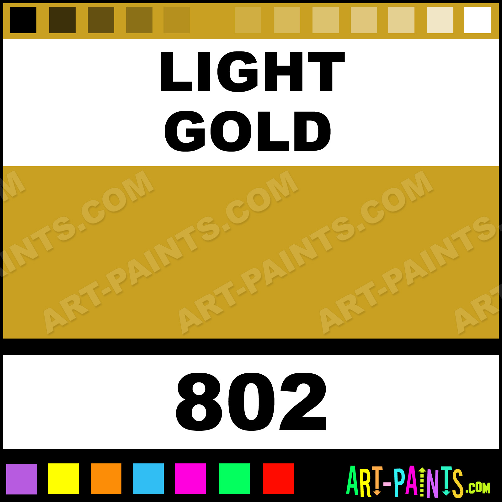 Light Gold Artists Oil Paints - 802 - Light Gold Paint, Light Gold Color, Artists Paint, C9A020 - Art-Paints.com