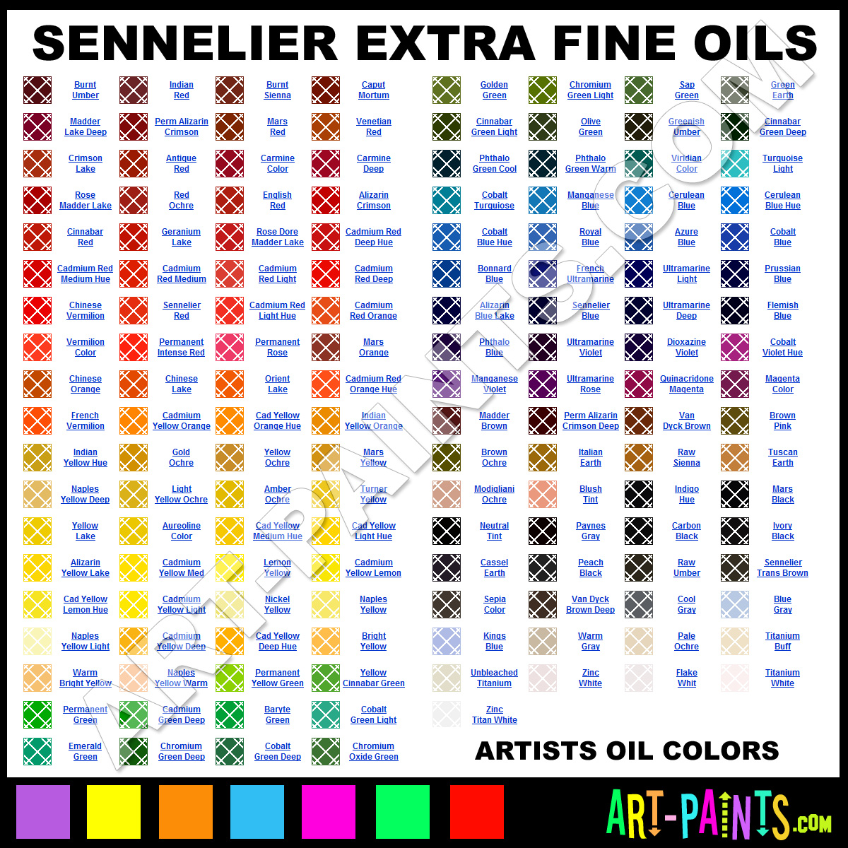 Sennelier Color Chart