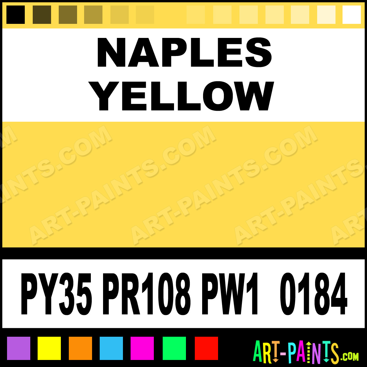 Naples Yellow Studio Oil Paints PY35 PR108 PW1 0184 Naples Yellow