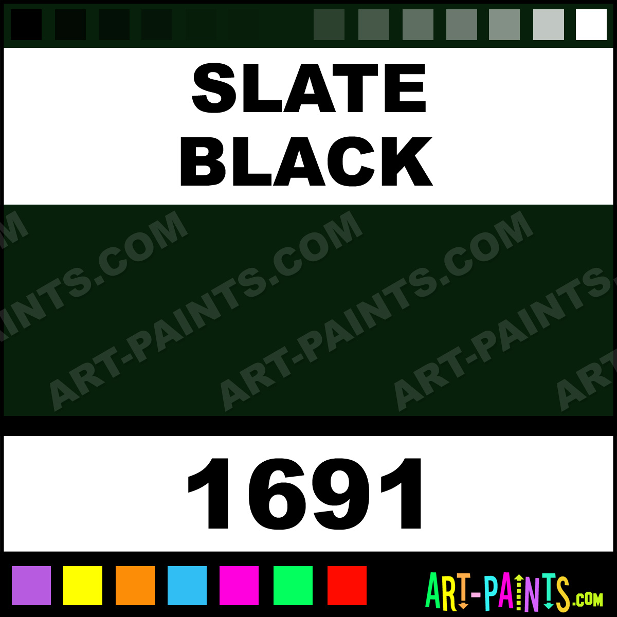 Slate Black Artist Oil Paints 1691 Slate Black Paint, Slate Black