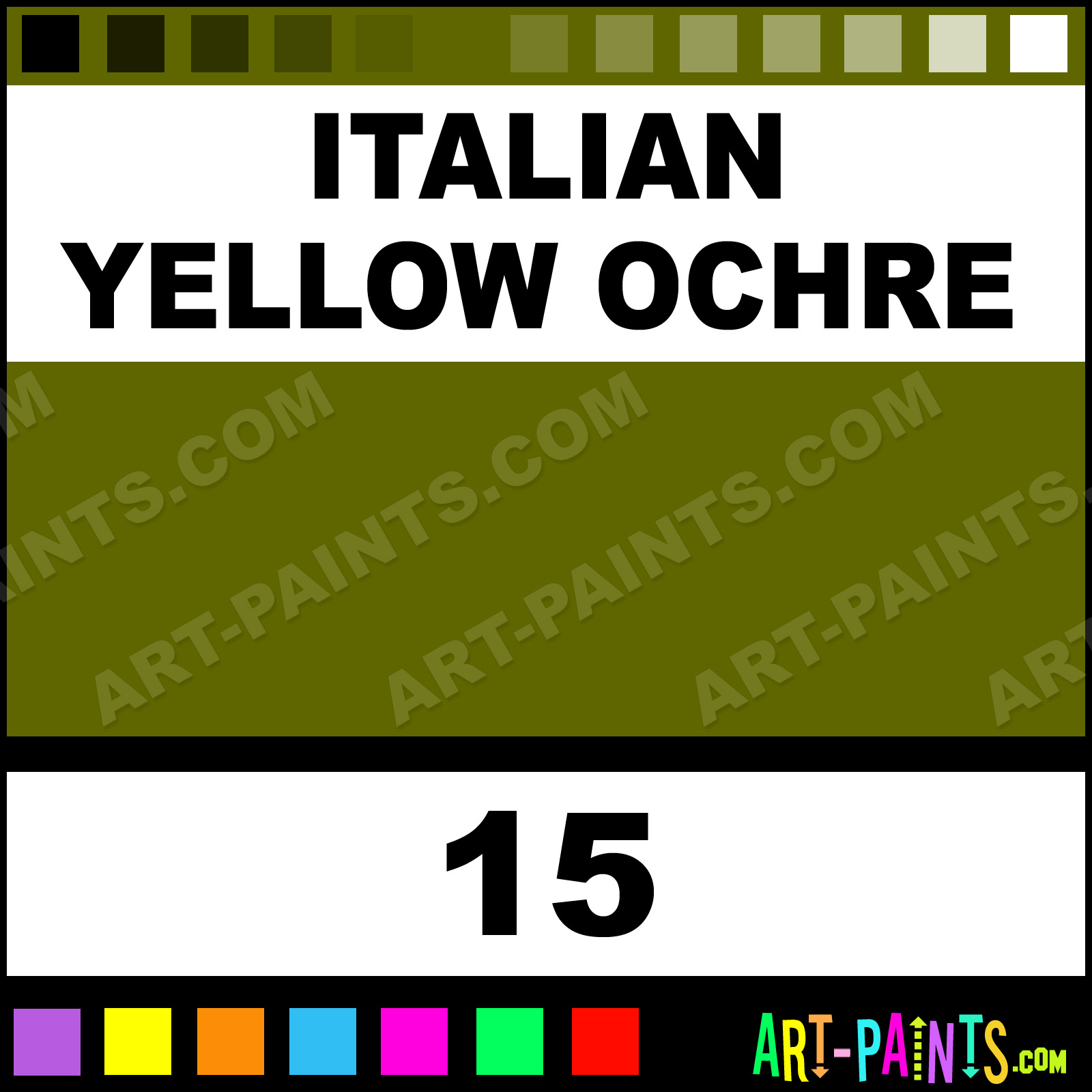 Italian Yellow Ochre Native Italian Earth Oil Paints 15 Italian
