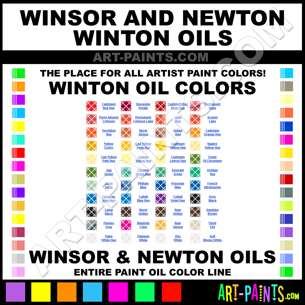 Winsor and Newton Winton Oil Paint Colors Winsor and Newton Winton Paint Colors, Winton Color