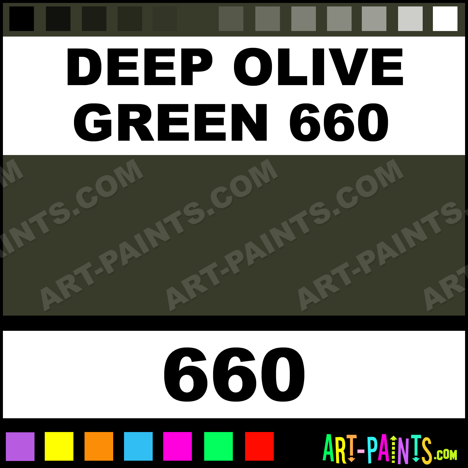 Deep Olive Green 660 Soft Pastel Paints 660 Deep Olive Green 660