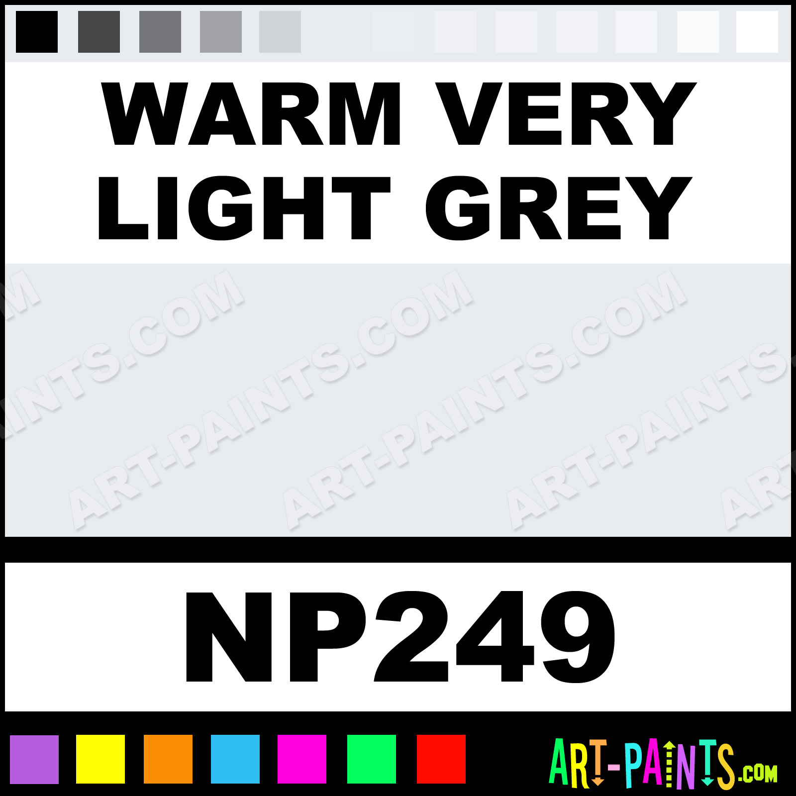 Warm Very Light Grey Nupastel Grey Set Pastel Paints - NP249