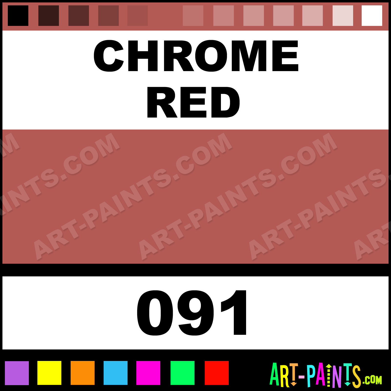 Chrome Red Oil Pastel Paints 091 Chrome Red Paint, Chrome Red Color