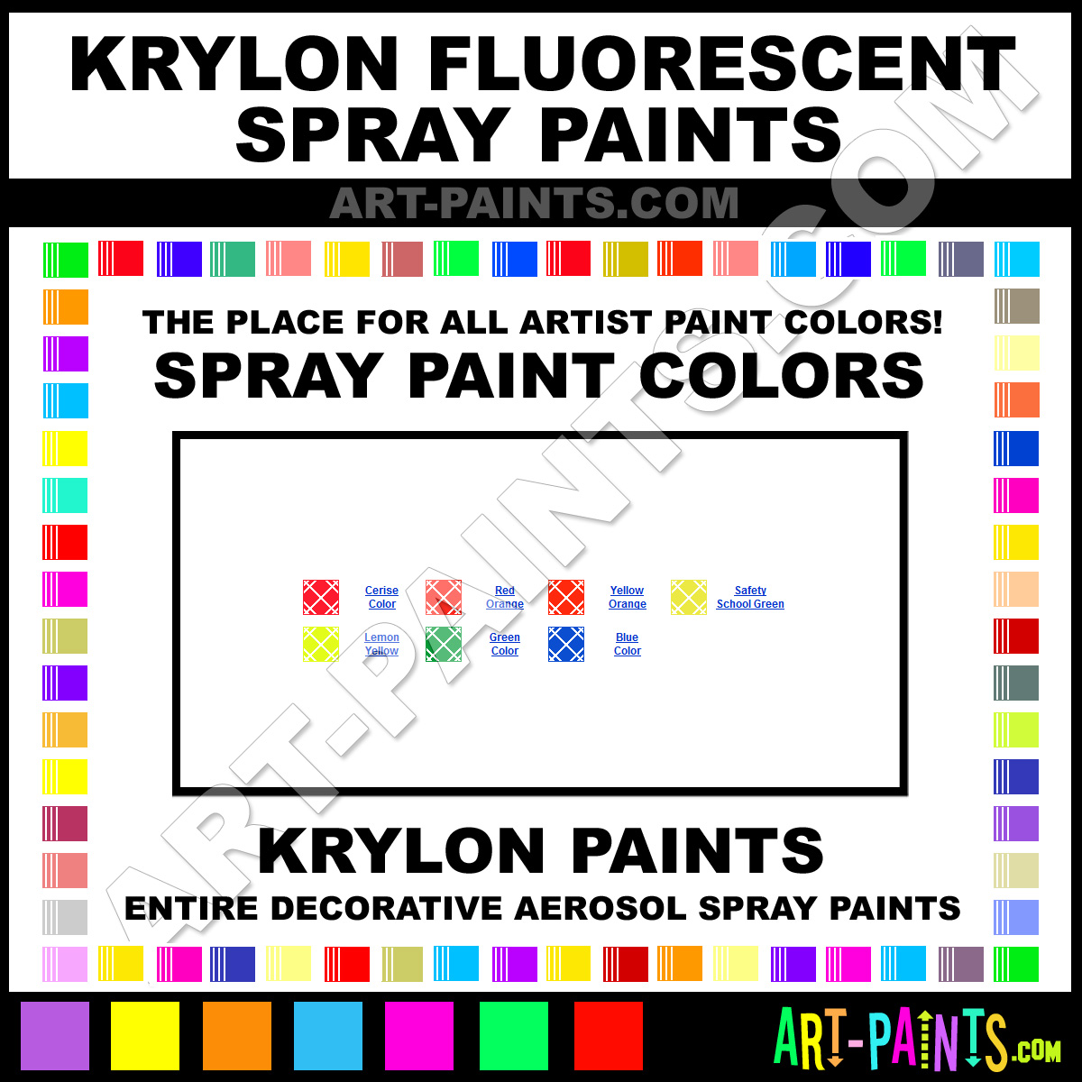 Krylon 11 Oz. Fluorescent Spray Paint, Lemon Yellow - S.W. Collins