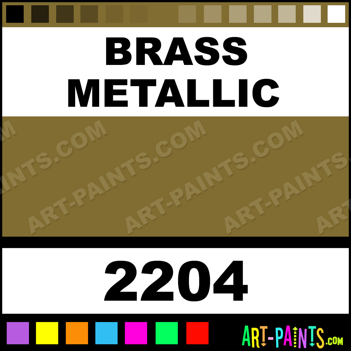 Brass Metallic General Purpose Metallic Spray Paints 2204 Brass