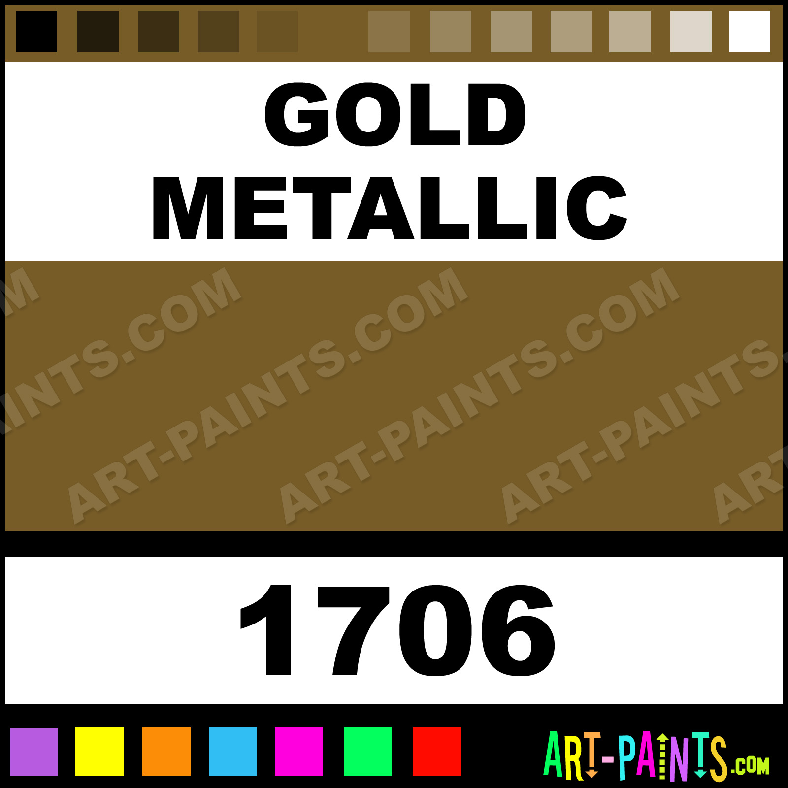 Gold Metallic General Purpose Metallic Spray Paints 1706 Gold