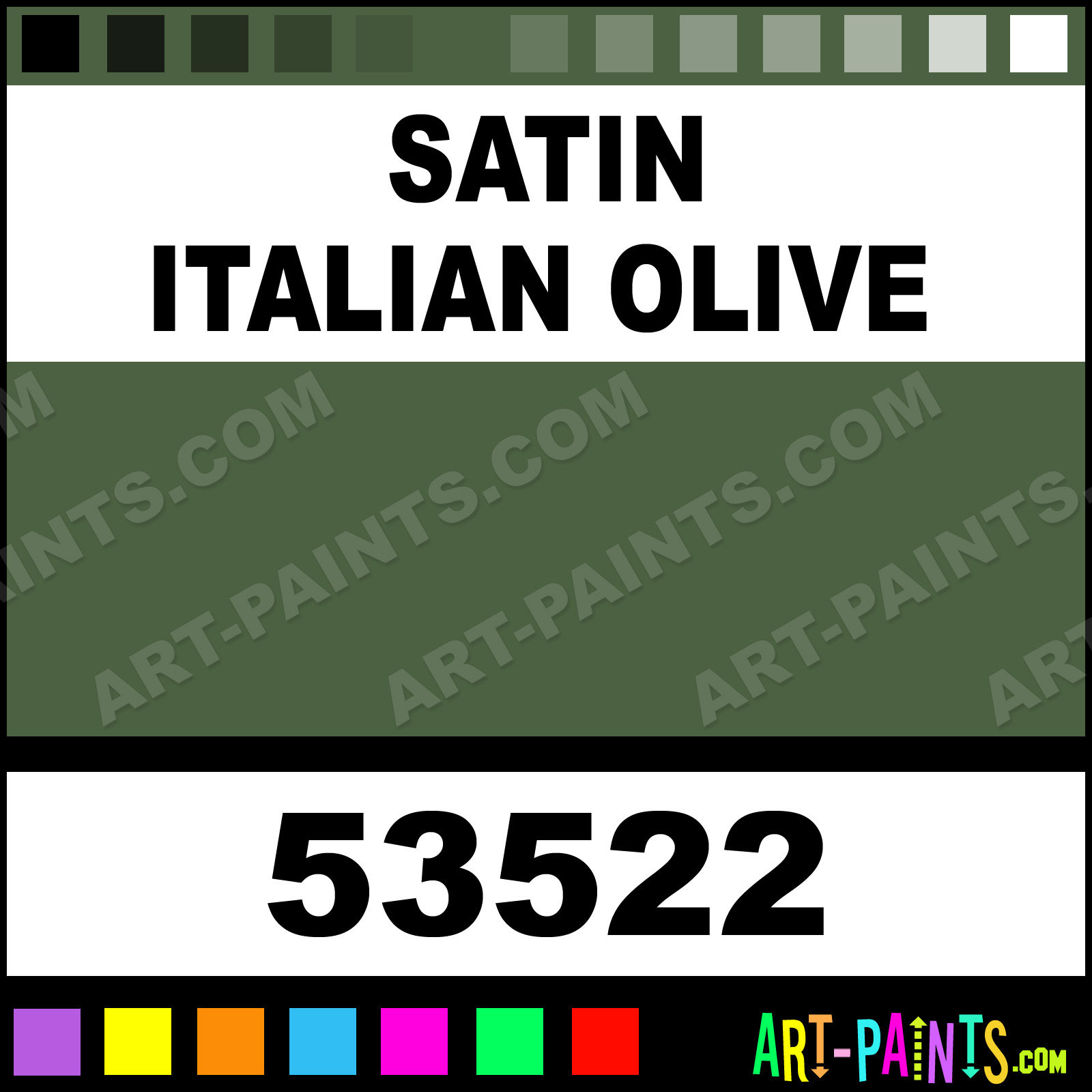 Satin Italian Olive Indoor Outdoor Spray Paints 53522 Satin Italian