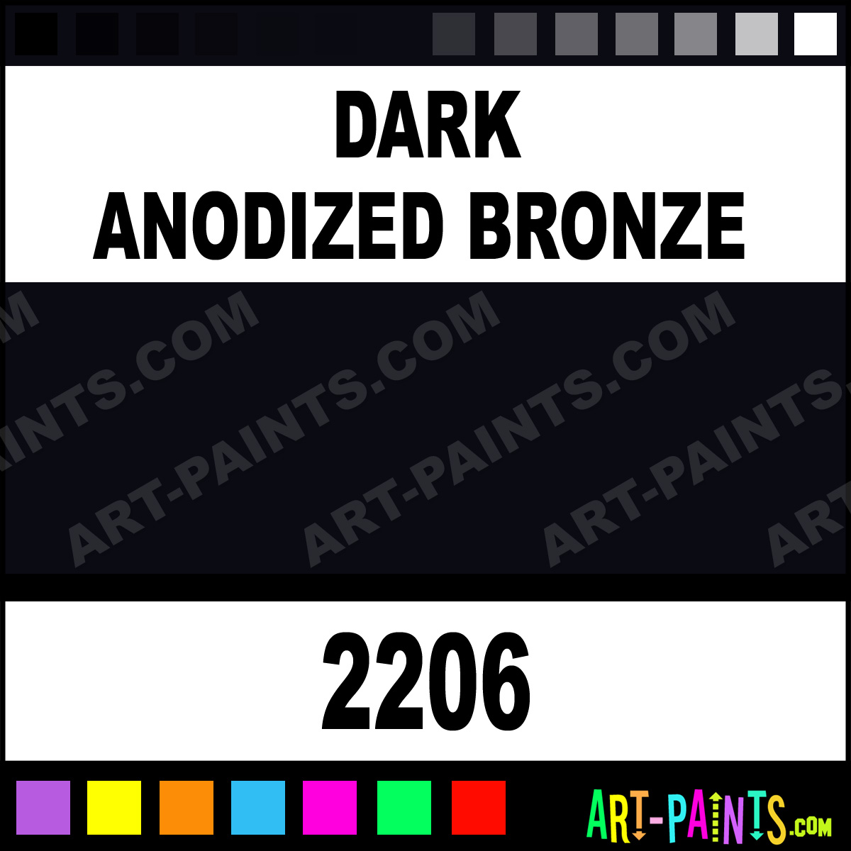 Dark Anodized Bronze Metallic Spray Paints 2206 Dark Anodized