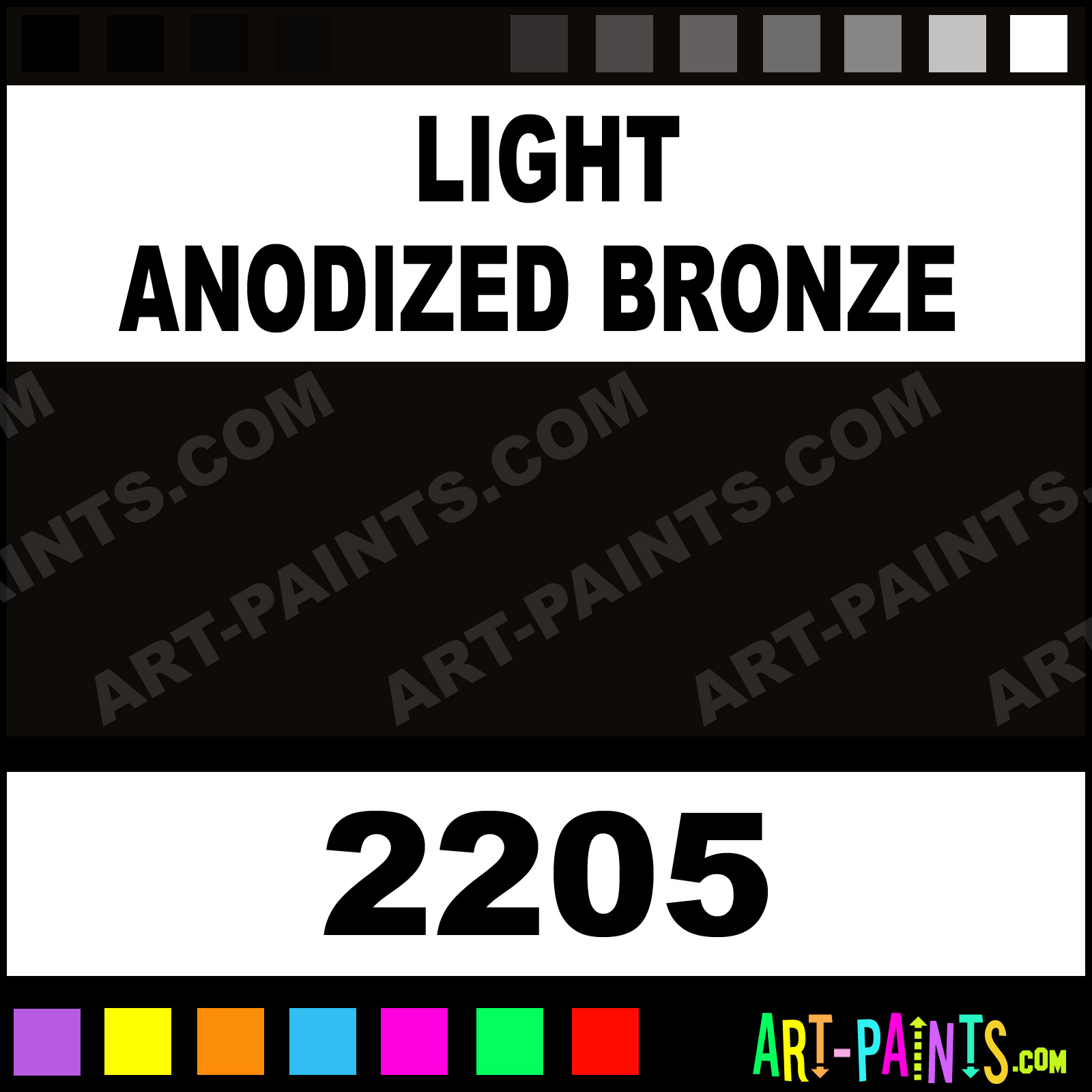 Light Anodized Bronze Metallic Spray Paints 2205 Light Anodized