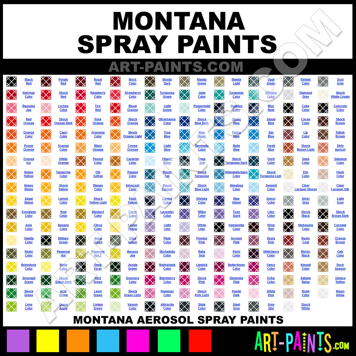 Montana Gold Color Chart