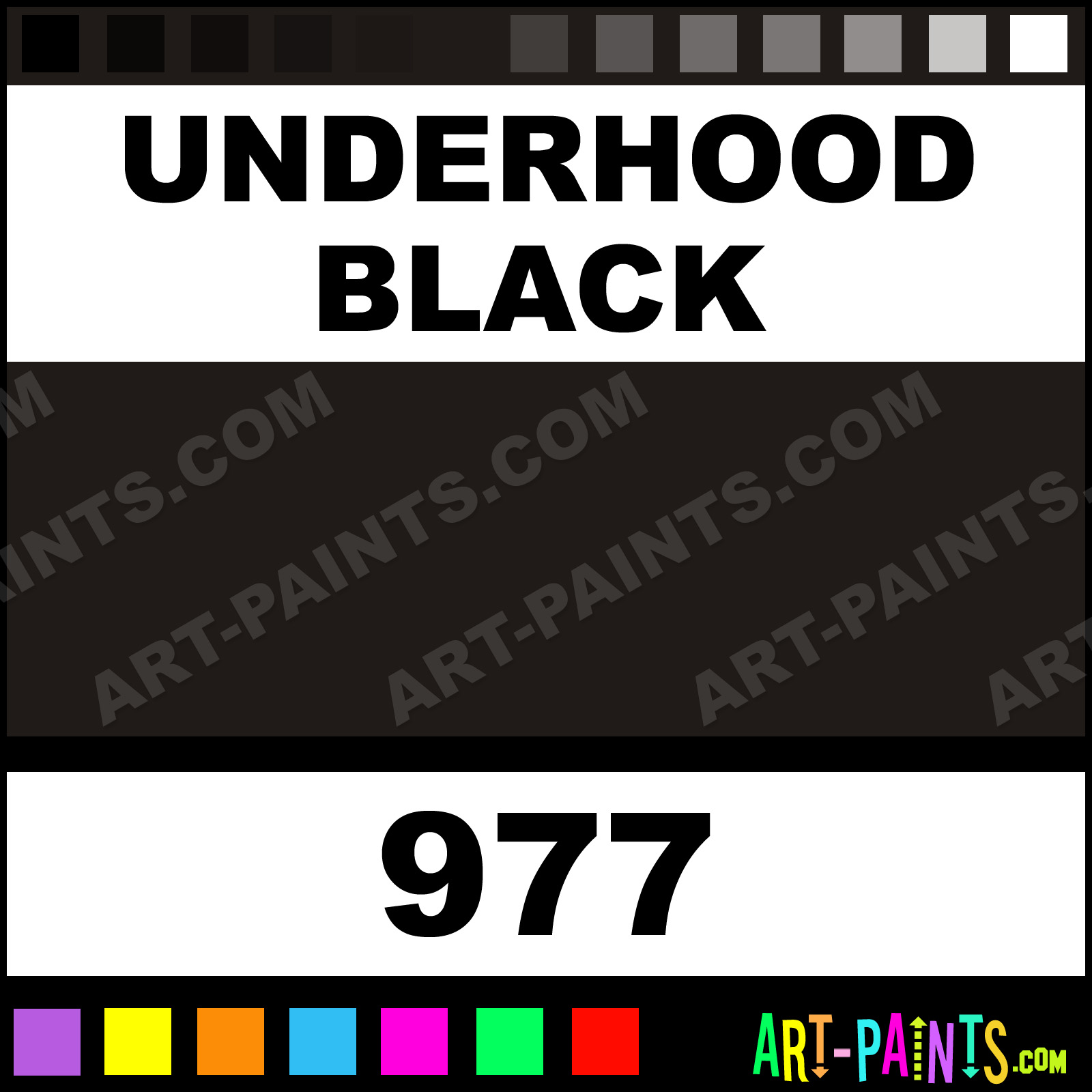 Underhood Black Metalcraft Spray Paints 977 Underhood Black Paint