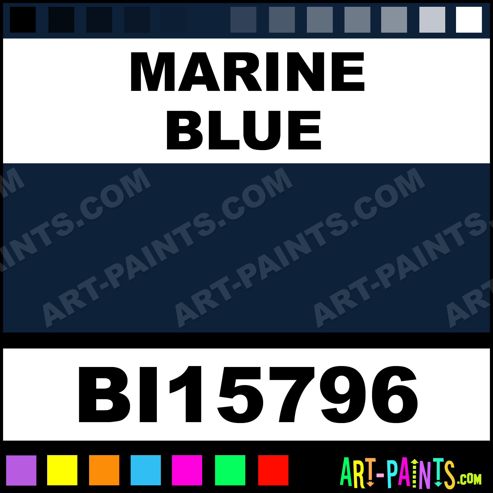 Marine Blue Soft Matte Spray Paints BI15796 Marine Blue Paint