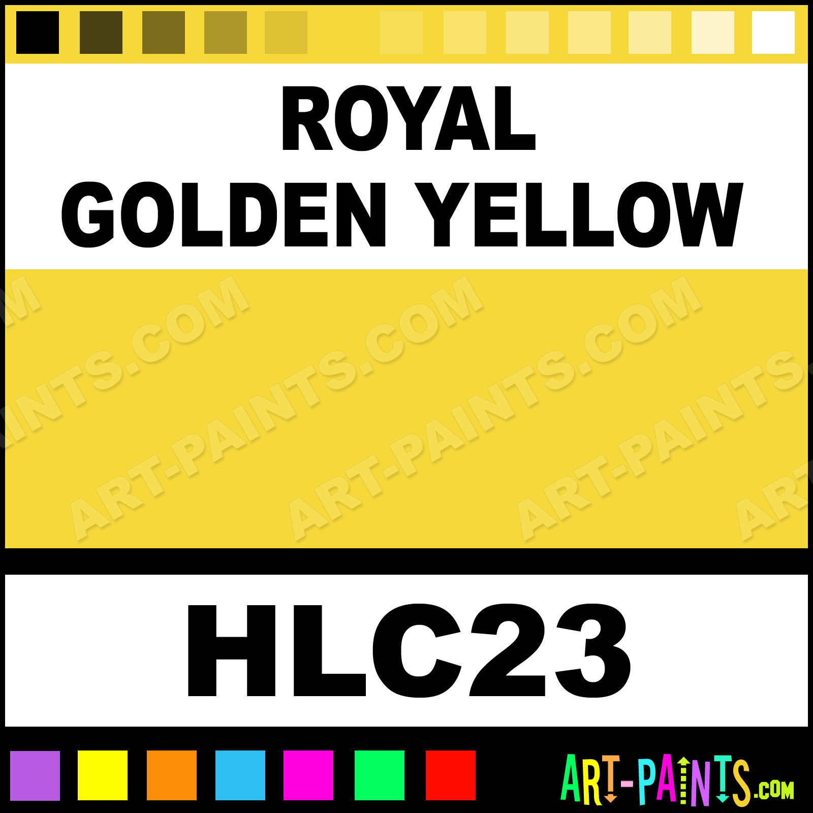 Royal Golden Yellow Homogenized Tattoo Ink Paints HLC23 Royal