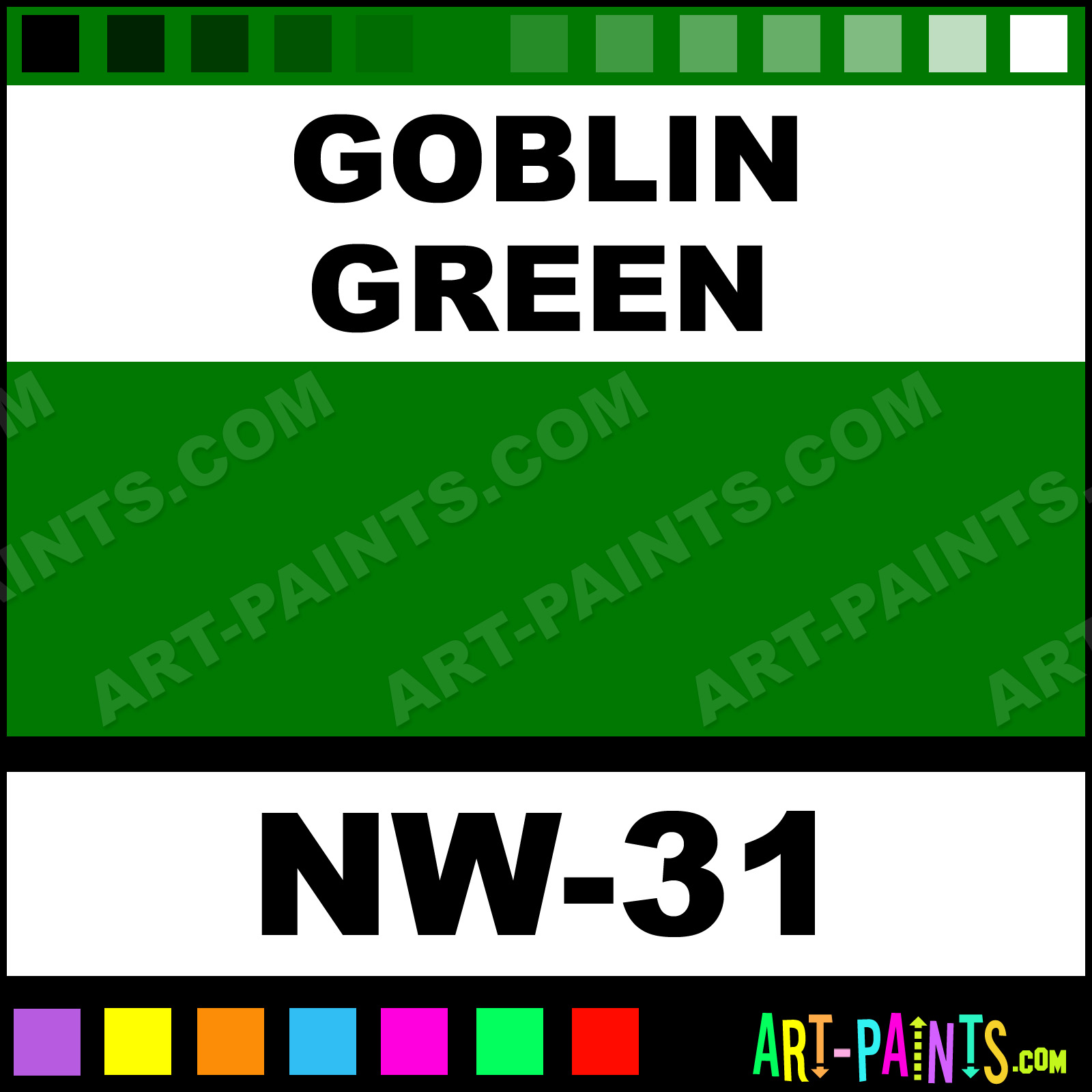 Goblin Green Pigments Tattoo Ink Paints - NW-31 - Goblin Green Paint,  Goblin Green Color, New World Pigments Paint, 007701 