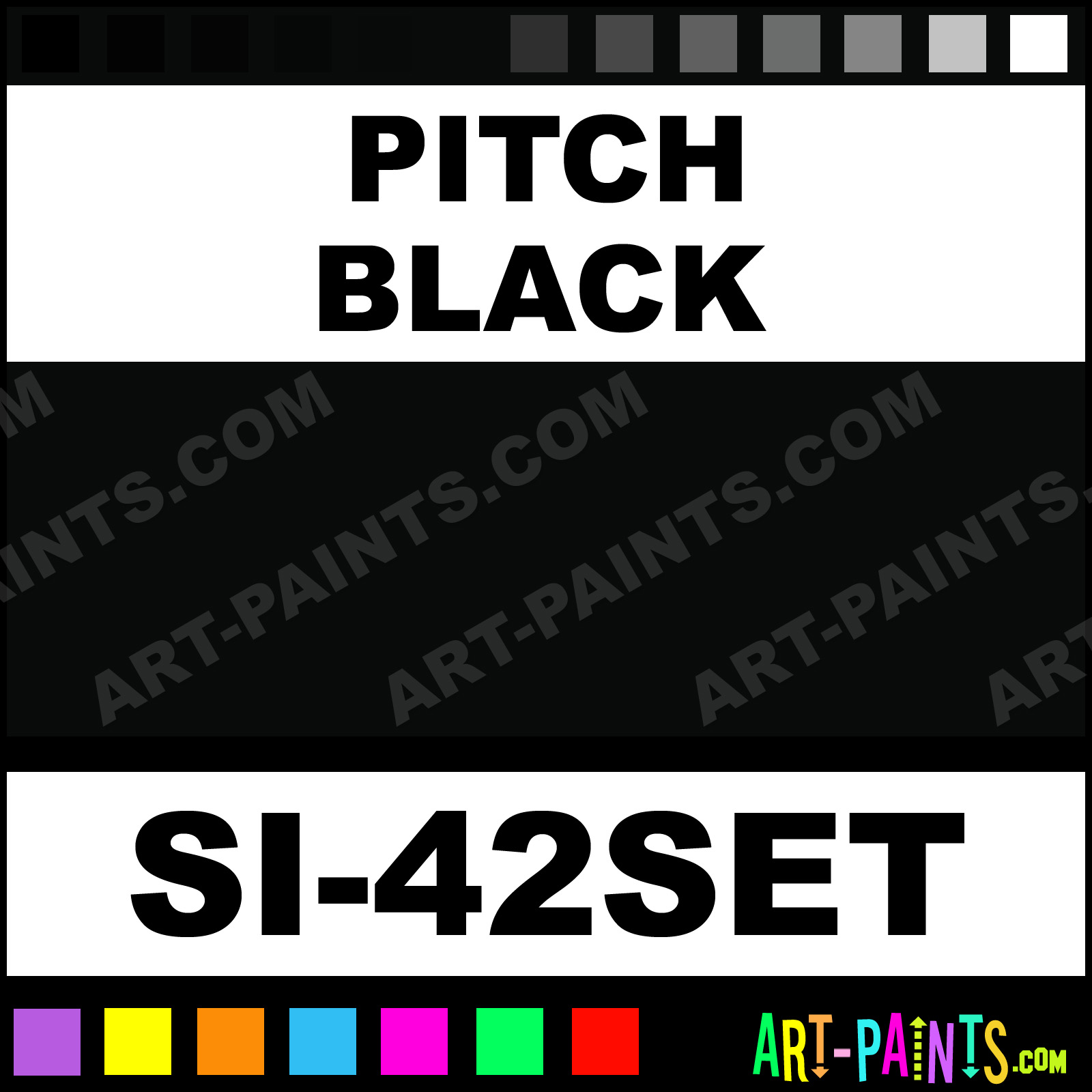 Pitch Black 42 Pack Tattoo Ink Paints - SI-42SET - Pitch ...