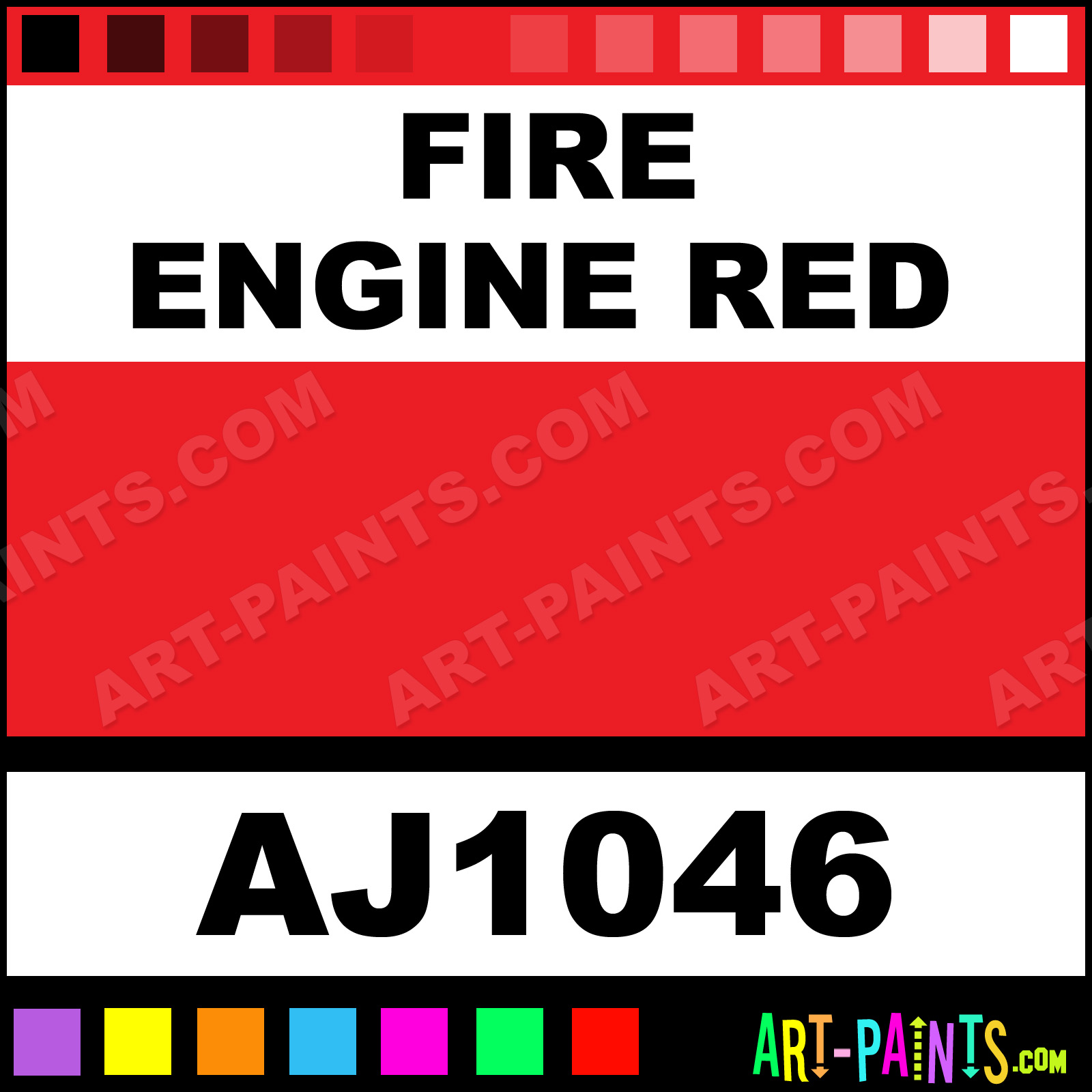 Fire Engine Red Professional Watercolor Paints Aj1046 Fire Engine