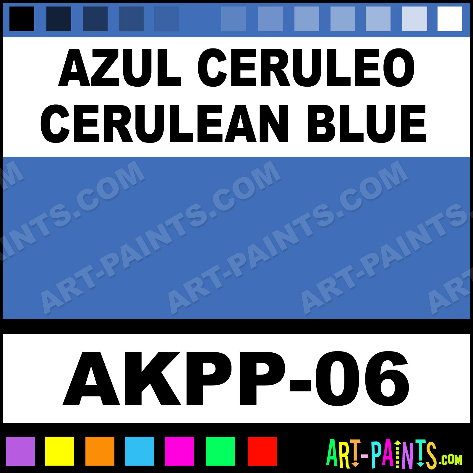 Azul Ceruleo Cerulean Blue Opaque Watercolor Paints - AKPP