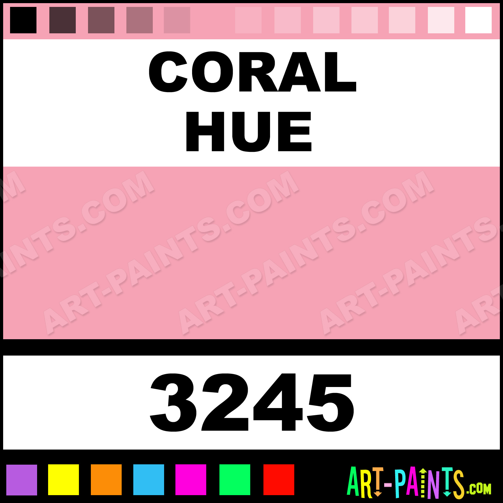 Coral Liquid Watercolor Paints 3245 Coral Paint, Coral Color, Artists Liquid Paint, F6A3B5