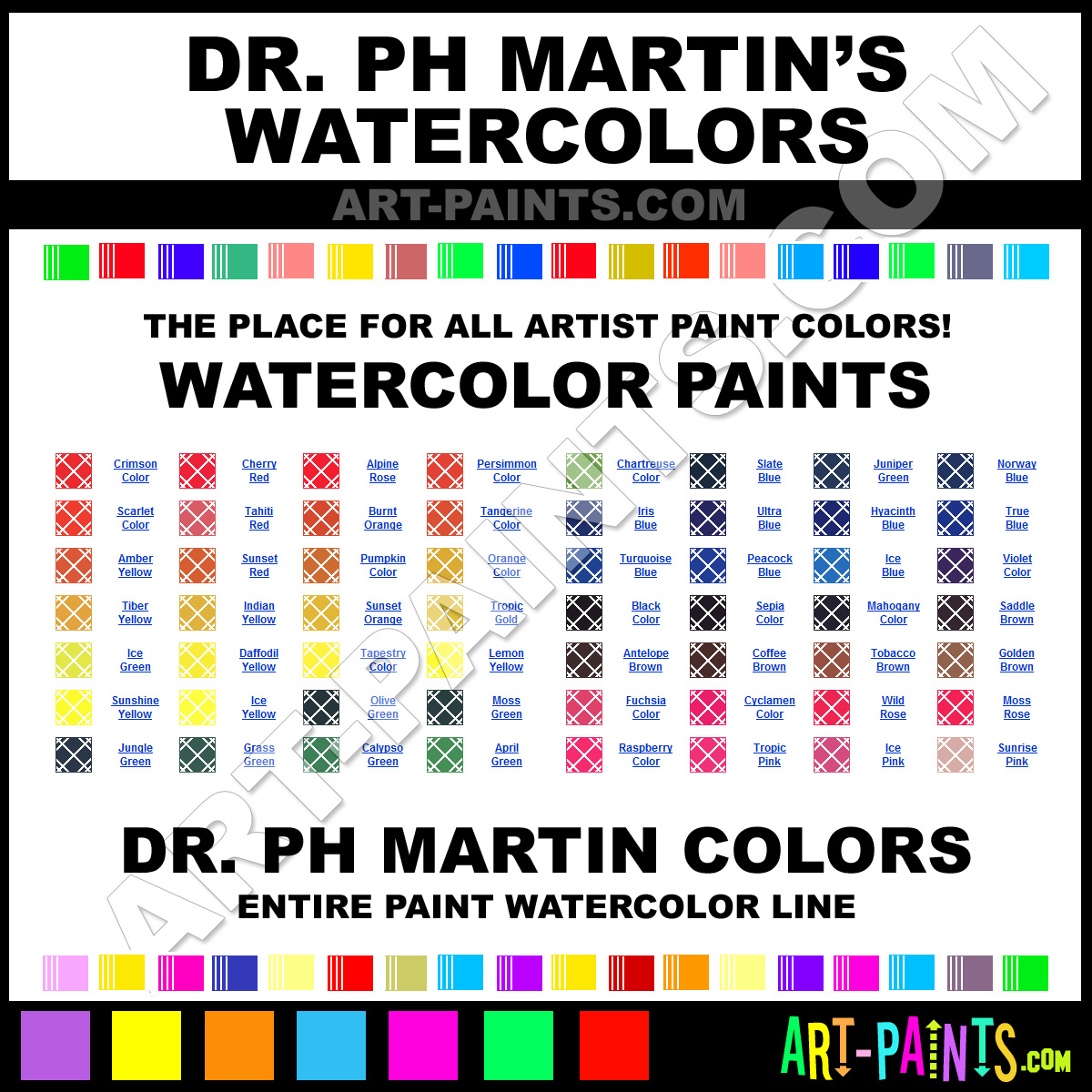 Dr Ph Martins Watercolor Paint Brands - Dr Ph Martins Paint Brands,  Watercolor Paint, Hydrus, Radiant, Synchromatic Watercolor Paints,  Iridescent Watercolor Paints, Color Brands, Watercolor Brands, Dr Ph  Martins's Entire Brand Paint