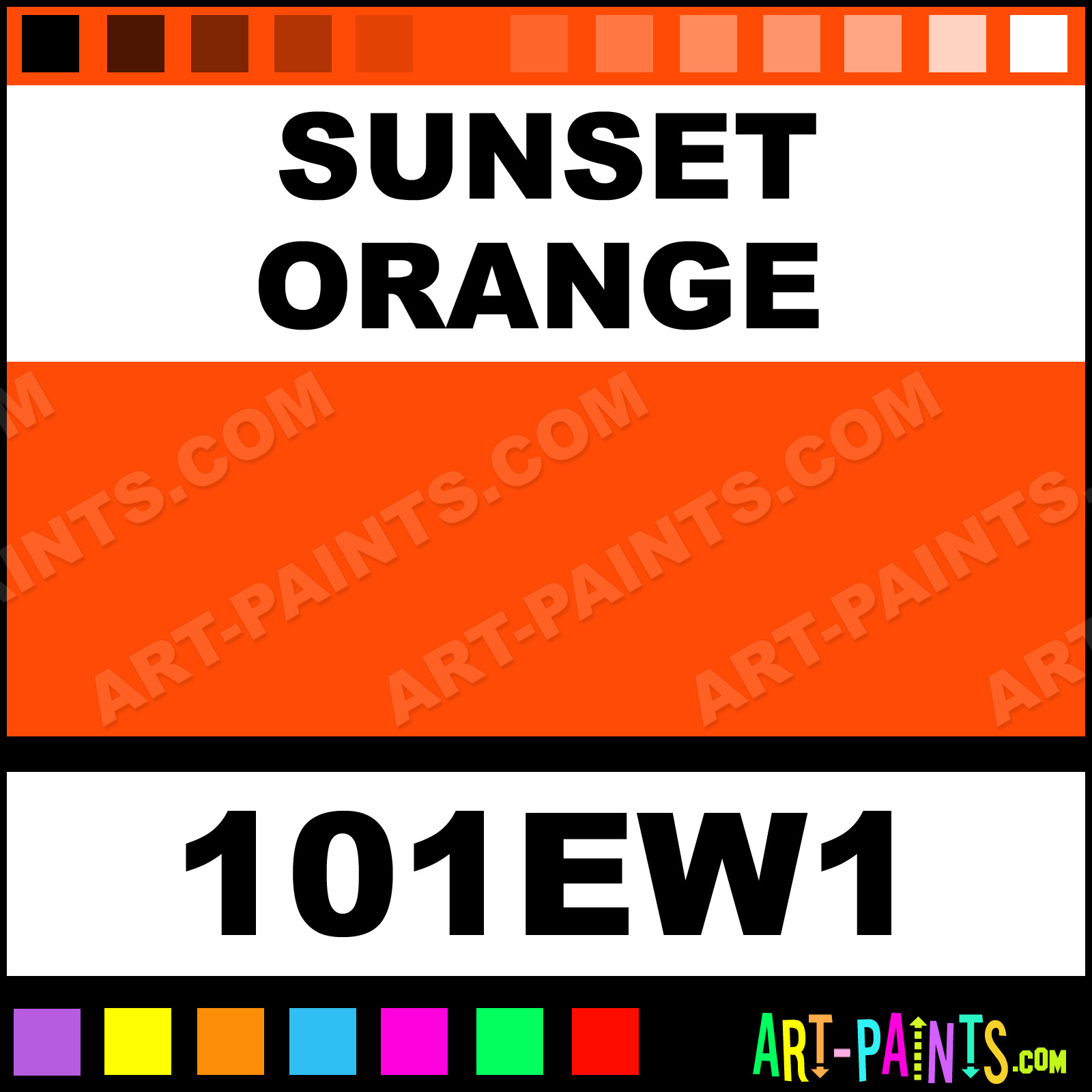 Sunset Orange Erasable Watercolor Paints - 101EW1 - Sunset Orange Paint