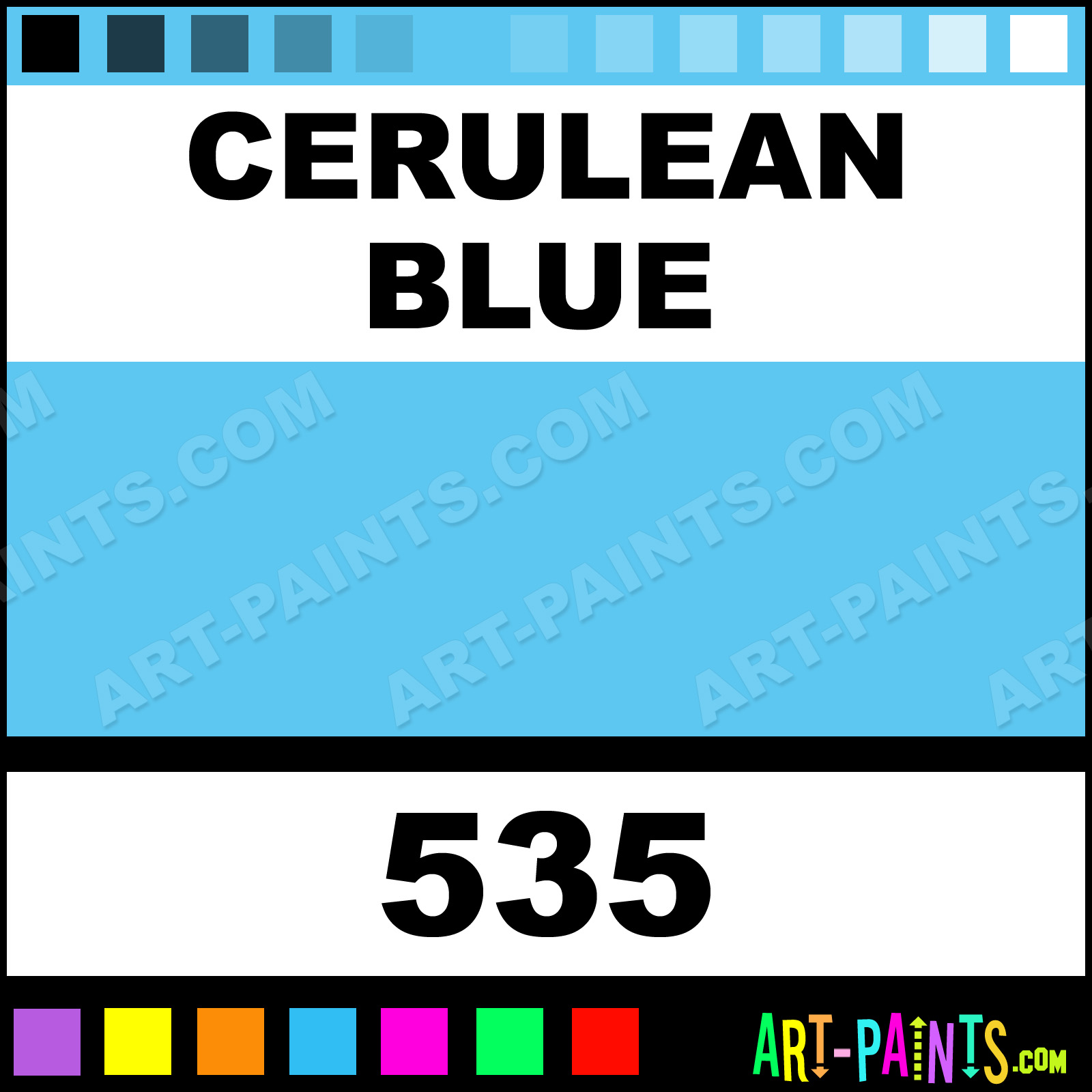 Cerulean Blue Extra Fine Watercolor Paints - 535 - Cerulean Blue Paint, Cerulean  Blue Color, MIR Extra Fine Paint, 5CC7F1 