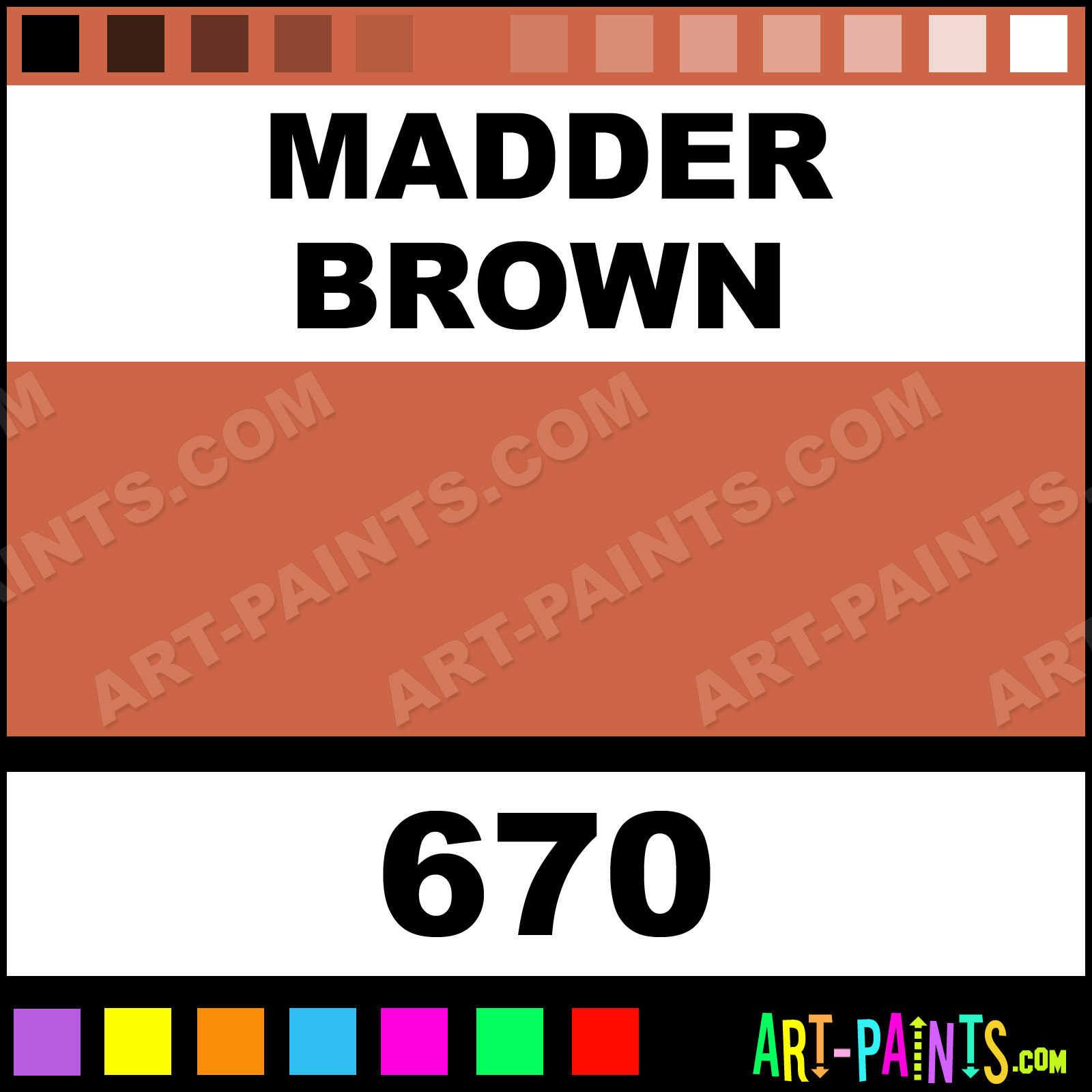 Madder Brown Horadam Aquarell Watercolor Paints 670 Madder Brown