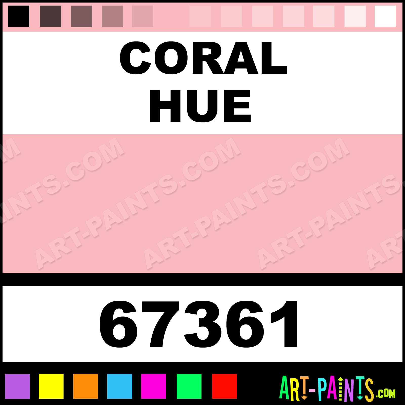 Coral Korean Watercolor Paints 67361 Coral Paint, Coral Color