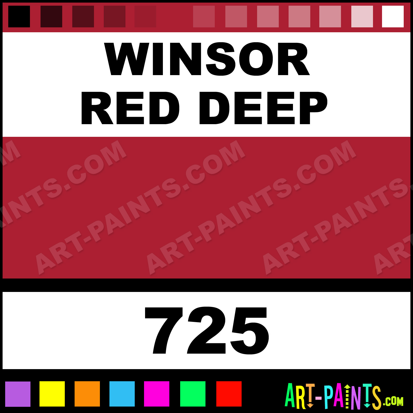 Winsor Red Deep Watercolor Paints - 725 - Winsor Deep Paint, Winsor Red Deep Color, Winsor and Newton Artists Paint, - Art-Paints.com